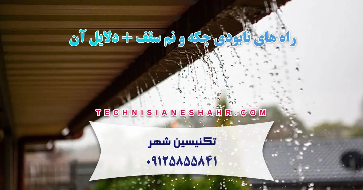 You are currently viewing راه های نابودی چکه و نم سقف + دلایل آن