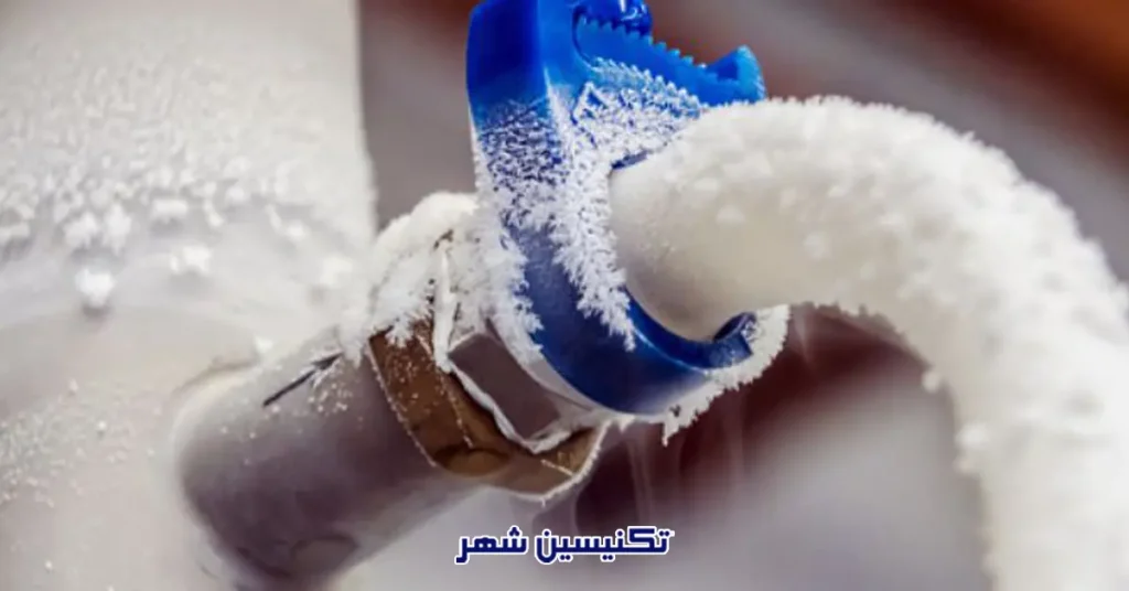 یخ زدگی لوله آب یکی از دلایل کم شدن فشار آب