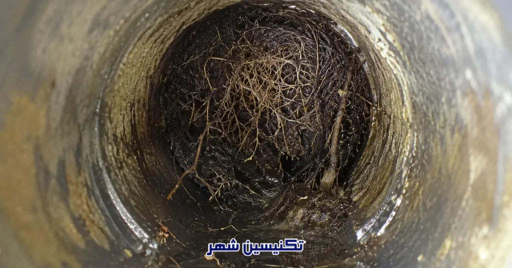 علائم نفوذ ریشه به لوله فاضلاب