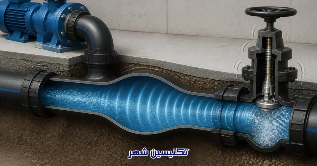 عیب یابی ضربه قوچ در لوله های پلی اتیلن